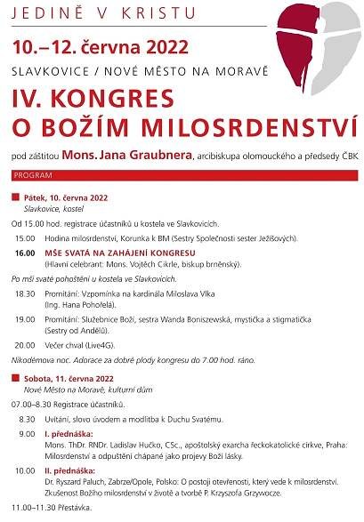 Program IV. Kongresu o Božím Milosrdenství