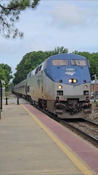 Great Horn on this Amtrak Train Arriving at the Cary Station