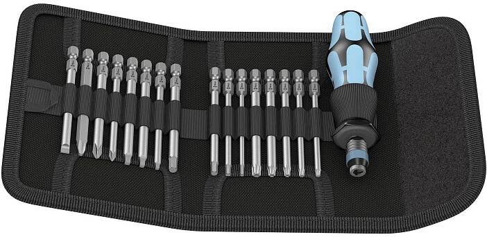 Wera Kraftform Kompakt 60 05071117001 sada bitů, 17dílná, plochý, křížový PH, křížový PZ, TORX, vnitřní čtyřhran, inbus