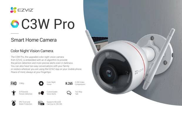Uživatelská příručka k chytré domácí kameře EZVIZ C3W-Pro