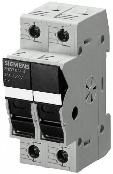 Siemens 3NW7024-4, 3NW70244 držák na válcové pojistky, 1000 V/DC, 25 A, 6 ks