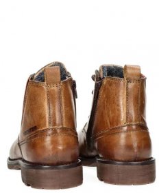 Daniel Hechter pánské kožené kotníkové boty na zip - koňakové | Robel.shoes