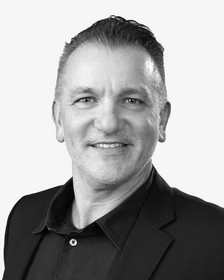 Chris Picou Co-Founder Visionary Lido Labs head shot in black and white