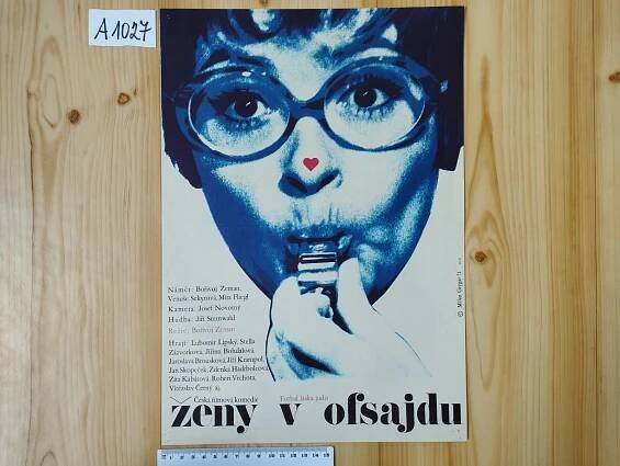 Ženy v ofsajdu 1971 ČSSR film plakát A3 Grygar pavool A1027 - Starožitnosti a umění