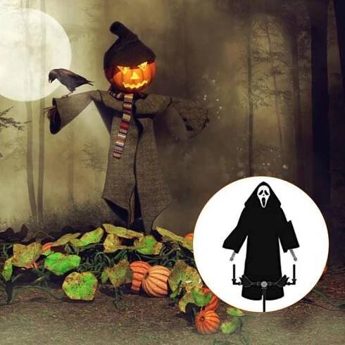 Strašák křičící duch Halloweenská dekorace Strašidelný závěsný duch smrti Venkovní ozdoby na zahradu dvorek trávník