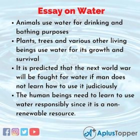 Essay for Water