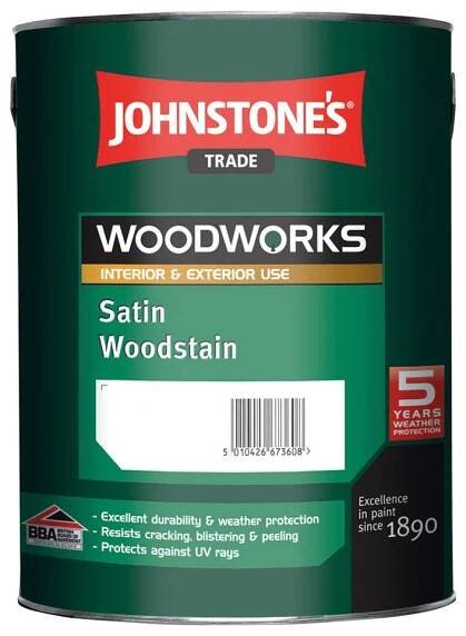 Johnstones Trade Woodworks Satin Woodstain 5L