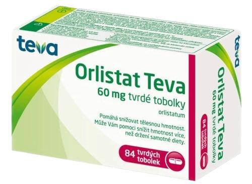 ORLISTAT TEVA 60MG Tvrdá tobolka 84