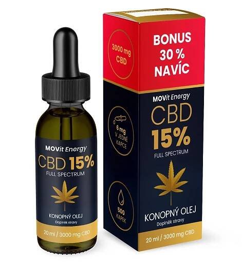 CZ MOVit CBD 10% Full Spectrum konopný olej 20ml