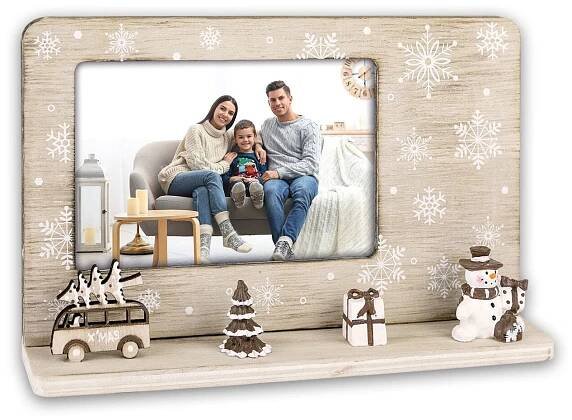 ZEP Vánoční fotorámeček Bjorn dřevo formát na šířku 10x15 cm slavnostní dekorace