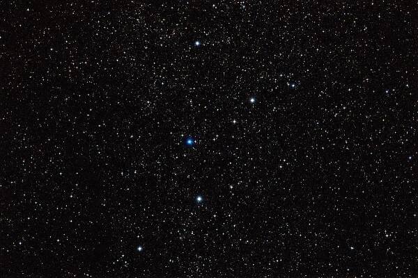 A photograph of the constellation Cassiopeia.