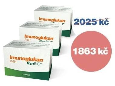 Výhodný balíček 3 produktů Imunoglukan P4H SynBIOD+ 70 kapslí od 1 863 Kč - Heureka.cz