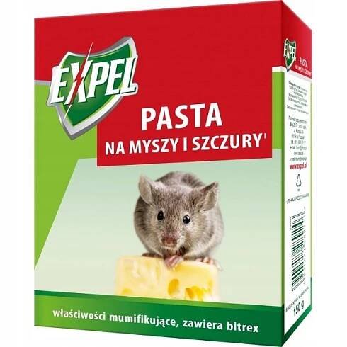 SILNÁ JED NA MYŠI, KRYSY, HLODAVCE, PASTA V SÁČCÍCH, ÚČINNÁ 150 G