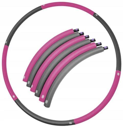 Sportvida Hula Hoop 90 cm šedo-růžová