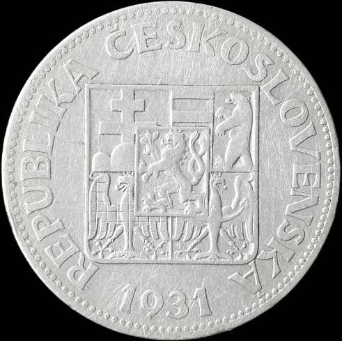 Československo - 10 koruna 1931 - stříbrná mince - Numismatika