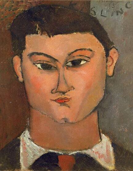 Amedeo Modigliani "Bildnis des Malers Moise Kisling" 37 x 28"cm