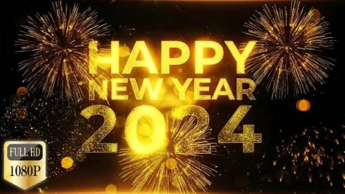 Happy New Year 2024. Free 8 Greetings In Full HD-No Copyright-Download Links In Description