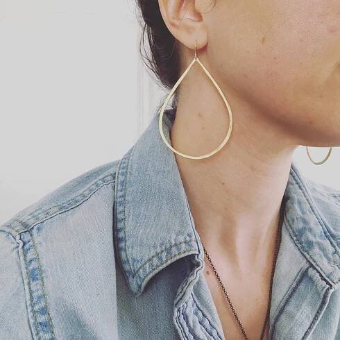 Teardrop Hoops