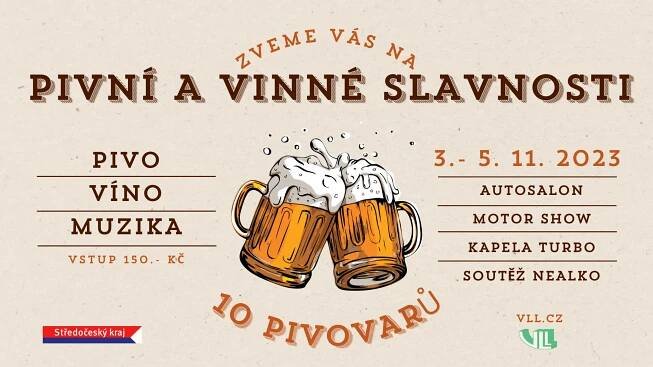 Pivní a vinné slavnosti 2024 · 1. – 3. listopadu 2024 · Výstaviště Lysá ...
