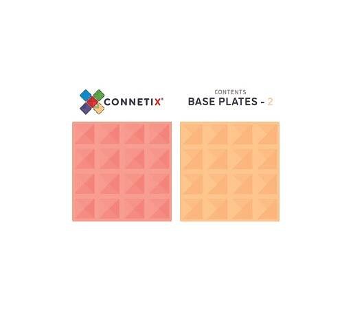Connetix Tiles - Základny Lemon and Peach 2 kusy