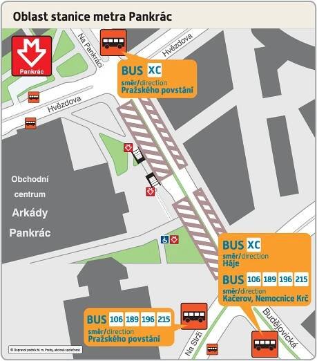 Část metra nebude několik dní jezdit. Cestující přepraví náhradní autobusy