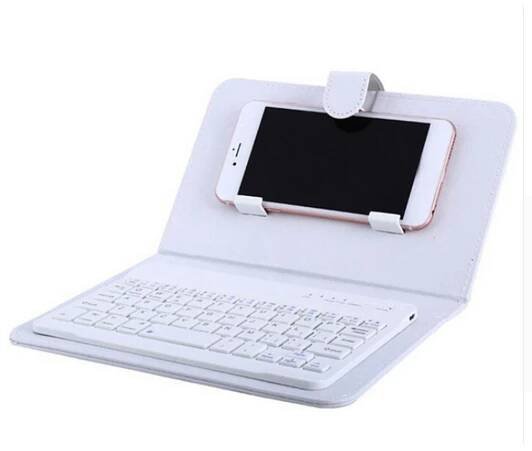 Klávesnice pro tablet Bezdrátová bluetooth klávesnice pro smartphone bílá