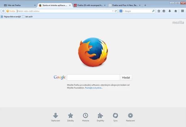 Mozilla Firefox 29: redesign a integrace Firefox Account