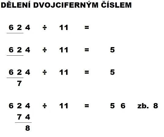 dělení dvojciferným číslem