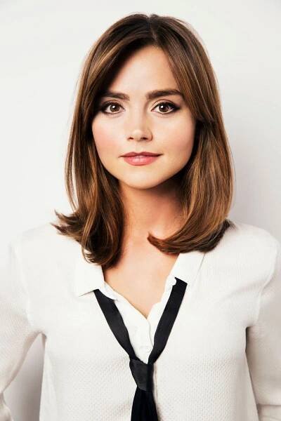 aktris,Jenna Coleman Actress,Kadınlar,shoulder length hair,esmer,Basit arka plan