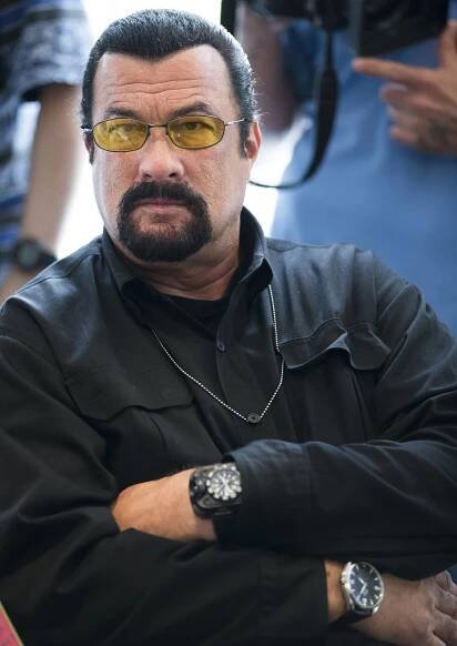 Steven Seagal Black Button-Down Shirt Wallpaper
