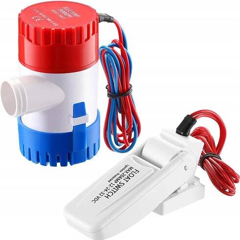 ELEKTRICKÁ PUMPA NA VODU 12V + námořní plovákový spínač KOMPLET