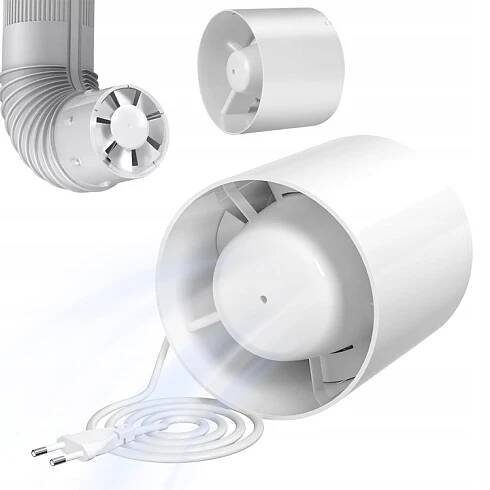 KANÁLOVÝ VENTILÁTOR fi 100 KOUPELNOVÝ DOMÁCÍ TICHÝ STROPNÍ NÁSTĚNNÝ 12