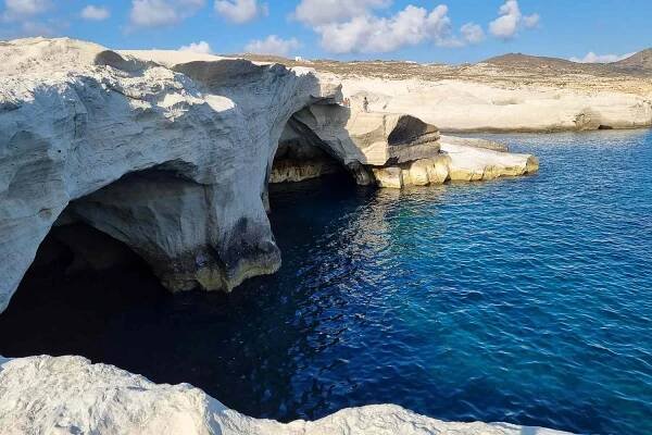 Sarakiniko Beach on Milos Island, Greece