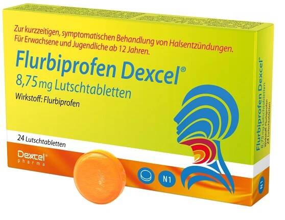 FLURBIPROFEN Dexcel 8,75 mg bei Halsschmerzen Lutschtabletten