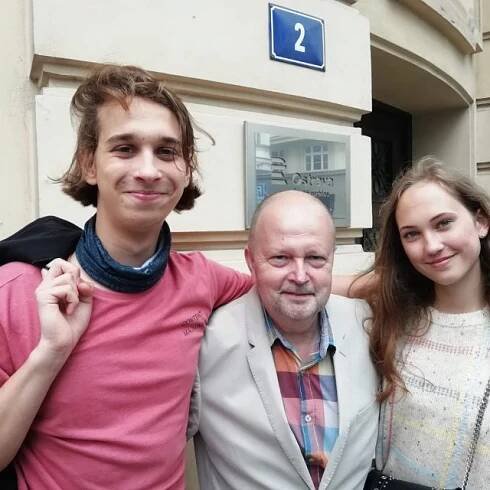 Projekt Student v lese. Zleva: Jan Šmíd,  Ivan Sekanina, Sofie Glacová | foto: Dagmar Misařová,  Český rozhlas,  Český rozhlas