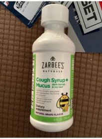 Zarbee's Children's Cough Syrup Mucus With Dark Honey Ivy Leaf Grape ...
