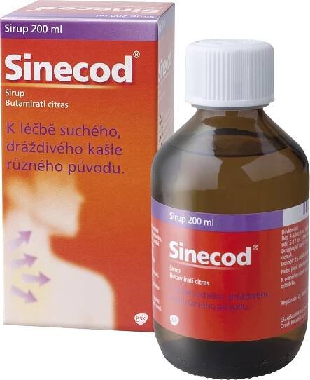 Sinecod Sirup 200 ml od 179 Kč