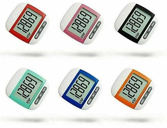 LCD krokoměr krok chůze jogging počítadlo kalorií vzdálenost fitness + spona na opasek