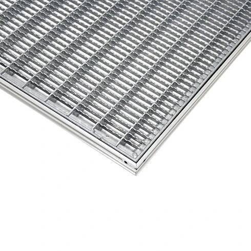 Kovová venkovní čisticí vstupní rohož s rámem FLOMA SteelMat - délka 50 cm, šířka 75 cm, výška 2,2 cm