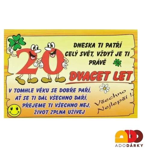 Přání 20 let