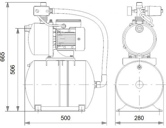 Grundfos Hydrojet JP 5 domácí vodárna s 24l nádobou 4651BPBB