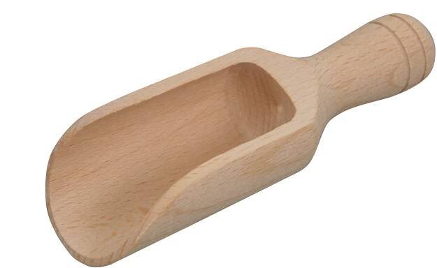 Dřevěná naběračka (lopatka) na Yerba Maté z bukového dřeva 10 cm