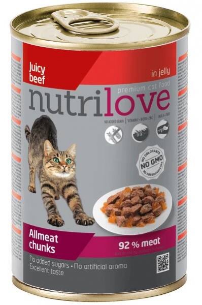 Nutrilove cat konzerva chunks jelly » Astoreo - Vše pro domácí pohodu