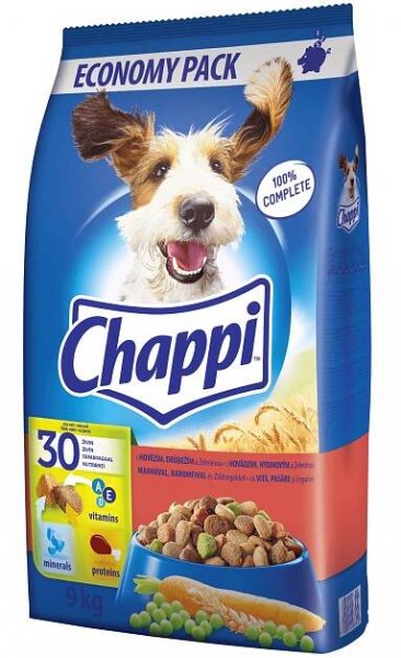 Chappi Adult Beef/Poultry 9 kg od 406 Kč