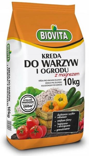 Biovita Křída pro zeleniny a zahradu s hořčíkem 10 kg hnojivo v granulátu vápno
