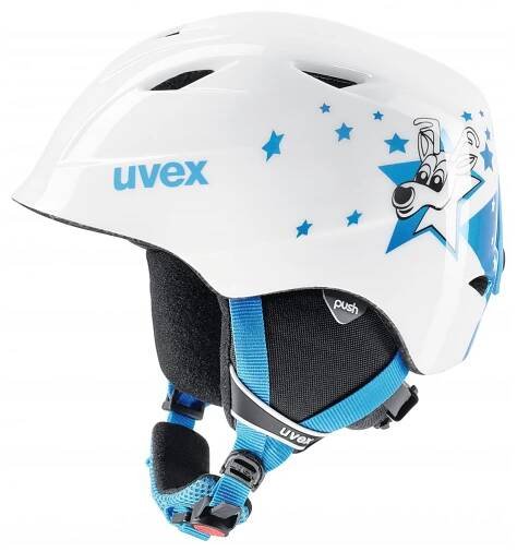 Dětská snowboardová lyžařská přilba UVEX, bílá, vel.