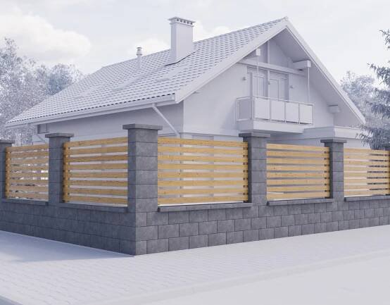 Oplocení domů (dřevo - sibiřský modřín) - PR Ploty