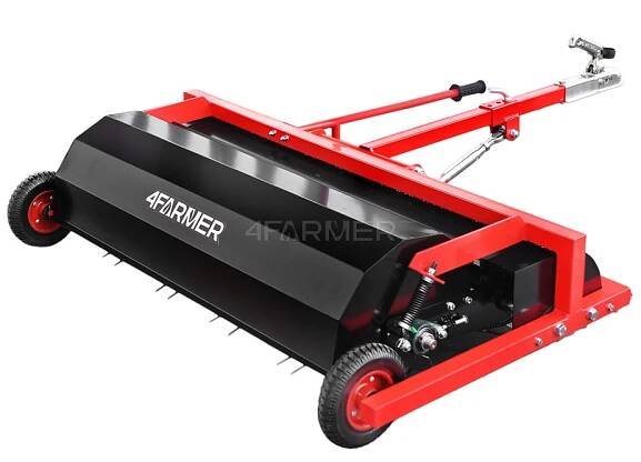 Vertikutátor - provzdušňovač s pojezdem za traktor - sekačka AW1000 100cm 4FARMER