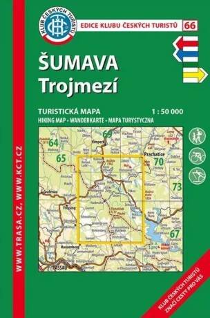 KČT 66 Šumava Trojmezí 1:50 000 Turistická mapa - neuveden