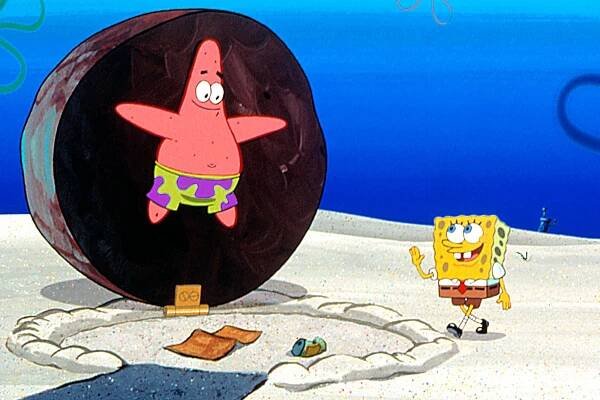 Patrick Star and SpongeBob in "The SpongeBob Squarepants Movie" from 2004